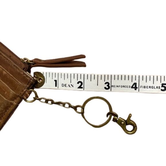 The Sak Leaf Embossed Leather Zip Around Card Holder with Key Ring - Picture 5 of 10